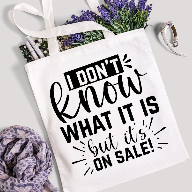 Cotton canvas tote bag with bold black printed minimalist graphic design