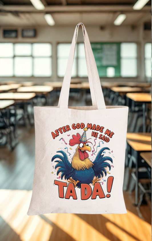 After God Made Me He Said Eco-friendly Cotton Canvas Tote Bag Shopping Bag