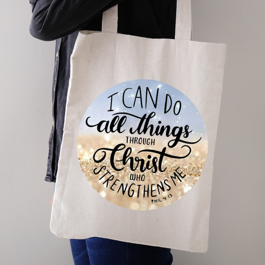 Beige tote bag