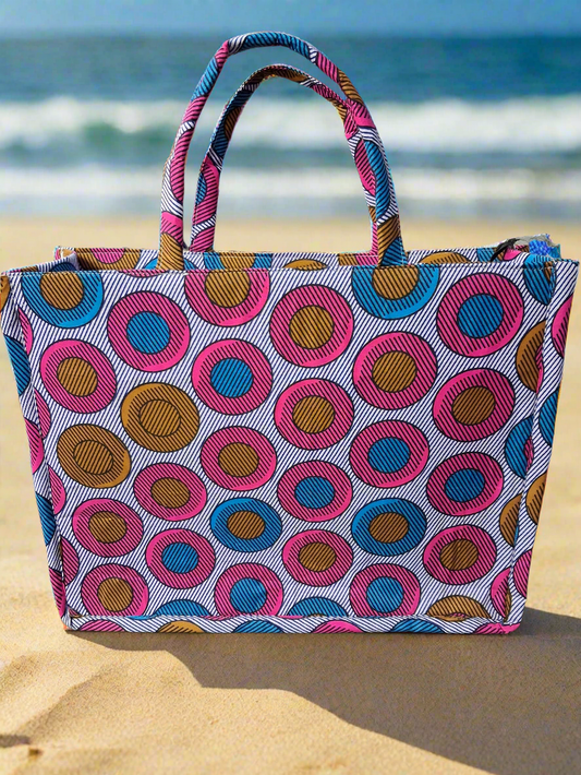 Trendy Ankara Book Tote Bag stylish African Print Caba bag